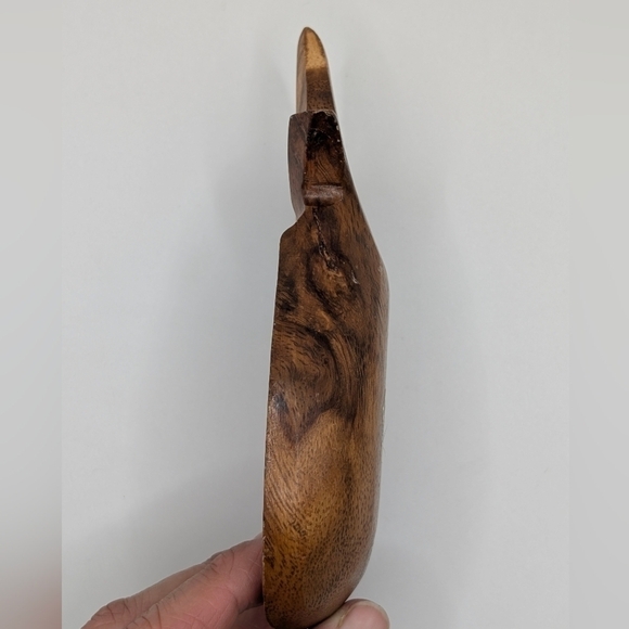 Vintage Pineapple Shaped Monkey Pod Wooden Trinket Dish - Picture 4 of 8